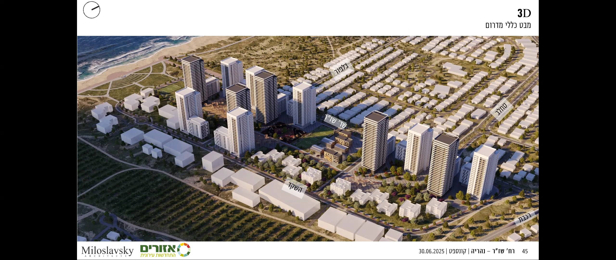 פרוייקט: מתחם שז"ר - נהריה|
יזם: אזורים|
פרטי הפרויקט: 1,611 יח"ד, כ-66 דונם